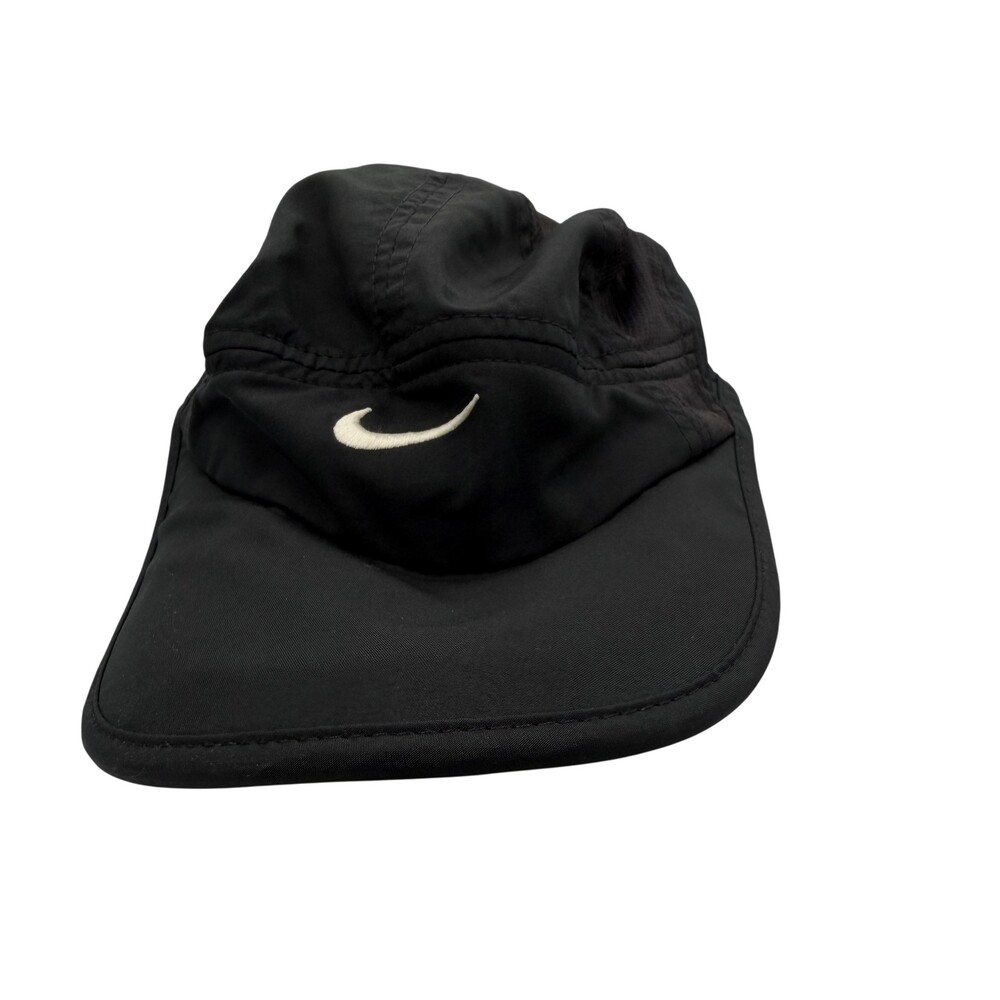 Nike Hat Cap Strap Back One Size Black Featherlight Dri-Fit Mens Athletic Golf